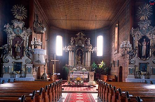 Drewniany kościół w Rożentalu, warm-maz